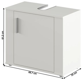 Skrinka pod umývadlo Leah  02 (biela matná). Vlastná spoľahlivá doprava až k Vám domov. 1065344