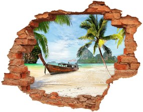 Diera 3D foto tapeta nálepka Palmy na pláži nd-c-74626078