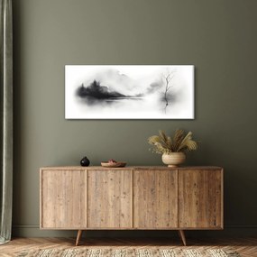 Obraz - Atramentová maľba krajiny (120x50 cm)