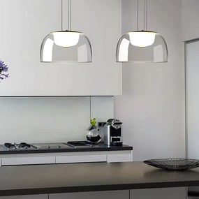 Závesný LED luster APP1690-1PC B číry/neutrálna biela