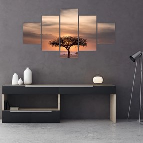 Obraz západu slnka v Tanzánii (125x70 cm), 40 ďalších rozmerov