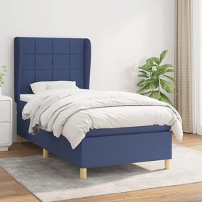 Boxspring posteľ s matracom modrá 100x200 cm látka 3128507