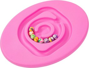 LEAN Toys Detská senzorická balančná doska Gumové loptičky 5 ks Ružová