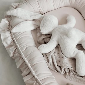 Saténovo bavlnené hniezdo pre bábätká púdrovo ružová