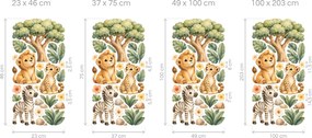 Mláďata savany pod stromem arch 49 x 100 cm