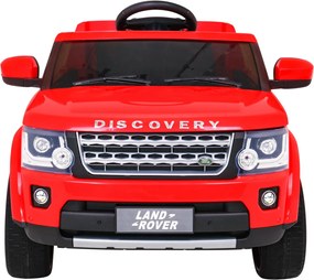 Ramiz Land Rover Discovery Elektrické auto pre deti, červené SUV + diaľkové ovládanie