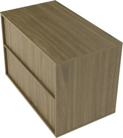 Závesná skrinka pod umývadlo Mossy s doskou 80 cm dub perleťový