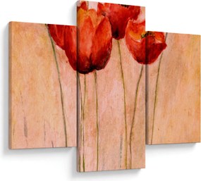 Obraz - Červené tulipány (90x60 cm)
