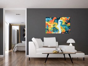 Obraz - Veselí dinosaury (90x60 cm)