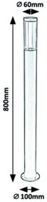 Rabalux - Vonkajšia lampa 1xGU10/7W/230V IP44 80 cm