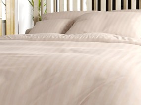 Hotelové obliečky z mikrovlákna JASMINE šampanské - prúžok 2 cm, hotelové vrecko Rozmer obliečky: 70 x 90 cm | 140 x 200 cm