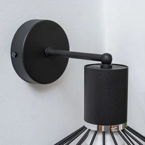 Nástenné svietidlo SOLANO 1xE27/15W/230V čierna/lesklý chróm