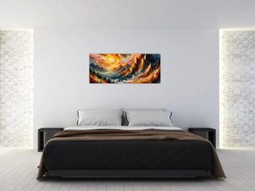 Obraz - Hory zalité slnkom (120x50 cm)