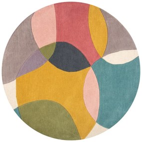 Ručne tkaný vlnený okrúhly koberec ø 160 cm Glow Multi – Flair Rugs
