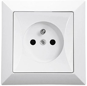 Zásuvka jednoduchá POLA biela 33029