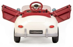 Baby Mix Detské elektrické autíčko Retro Pearl, biela