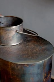 Mosadzná antik kovová lampáš Cappio - 28*15*32 cm