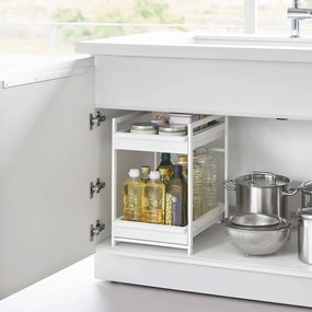 Biela kovová prídavná polička 30x42 cm Tower – YAMAZAKI