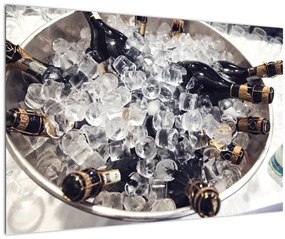 Obraz - šampanské v ľade (90x60 cm)
