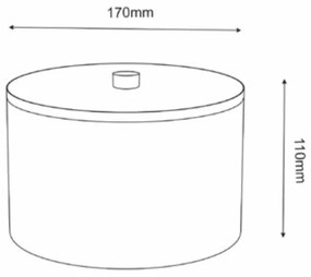Úložná kovová krabica 12x17,5 cm čierna