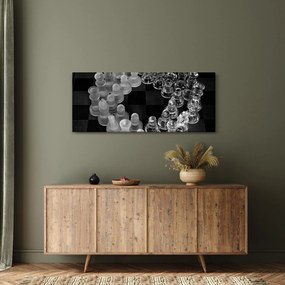 Obraz - čiernobiele šachy (120x50 cm)