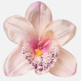 Schetelig Orchidea hlava satén 13 cm, Bielo-Purpurová