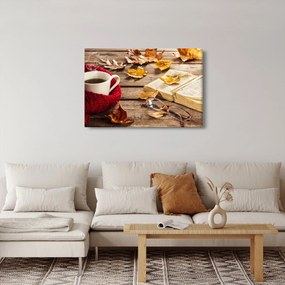 Obraz - Jesenná šálka čaju (90x60 cm)