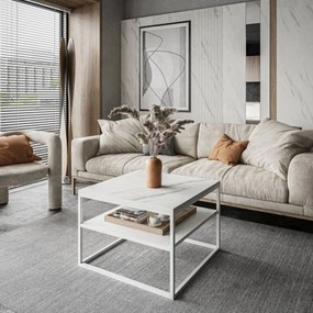 KONFERENČNÝ STOLÍK NICOLAS MRAMOR + BIELY