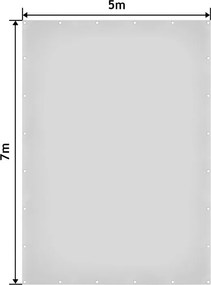 JAGO Plachta 650 g/m², hliníkové oká, biela, 5 x 7 m