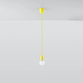 Závesné svietidlo Diego 1, žlté telo svietidla