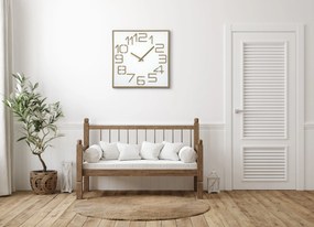 Dekorstudio Moderné drevené hodiny EKO Digits biele - 60cm