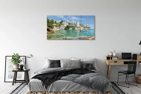 Obraz na akrylátovom skle Grécko sea mestského života 125x50 cm