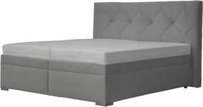 Sconto Posteľ s polohovacími roštami GELA sivá, 160x200 cm