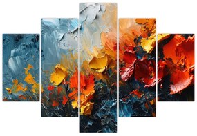 Obraz - Abstraktná maľba kvetov III. (150x105 cm)