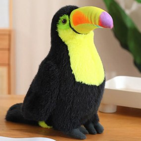 LEAN Toys Plyšový tukan maskot plyšová hračka žltý 35 cm