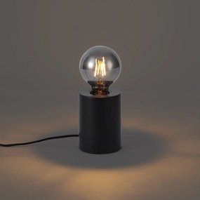 Moderná stolná lampa čierna 13cm - Cylinder