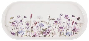 Biely/fialový servírovací porcelánový tanier Louka – Orion