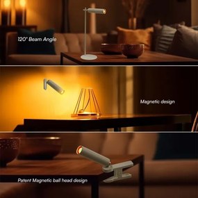 LED Stmievateľná magnetická stolná lampa LED/3W/5V 4000K 1500 mAh biela