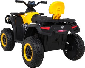 Ramiz Štvorkolka XT-Speed pre deti žltá + pohon 4x4 + EVA kolesá + pomalý štart + MP3 rádio + LED
