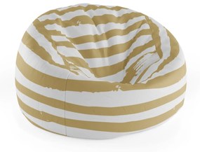 Sablio Sedací vak Cocoon Zlaté pruhy - 115 x 75 cm x 45 cm