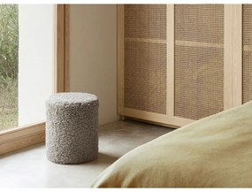 Sivý taburet z textílie buklé Teddy – Blomus