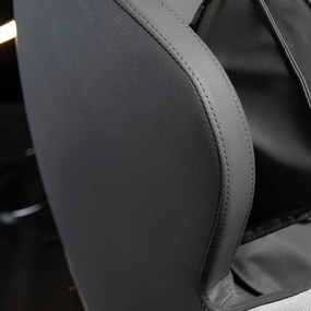 Masážne kreslo GALACTICO  sivé, ekokoža, anglické menu