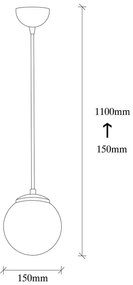 Závesné svietidlo v zlatej farbe so skleneným tienidlom ø 15 cm Efe – Opviq lights
