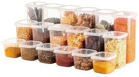 Plastové dózy v súprave 18 ks na potraviny Fresco – Hermia