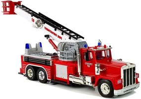 LEAN Toys Hasičské auto 60 cm s vysúvateľným otočným rebríkom, diaľkovým ovládaním, zvukom, sirénou a svetlami