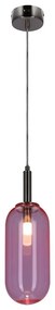 Fialové LED závesné svietidlo so skleneným tienidlom ø 13 cm Fiuggi – Candellux Lighting