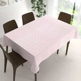 Biante Detský bavlnený obdĺžnikový obrus Sandra SA-128 Koralové obláčiky na bielom 120x180 cm