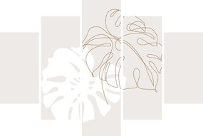 Obraz - Line art monstera N⁰2 (150x105 cm)