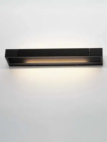 LED čierne svietidlo na stenu Arga 45