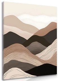Obraz abstraktné tvary hory - 40x60